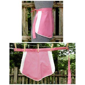 VTG Dusty Rose Cotton Apron Baby, Bridal Shower